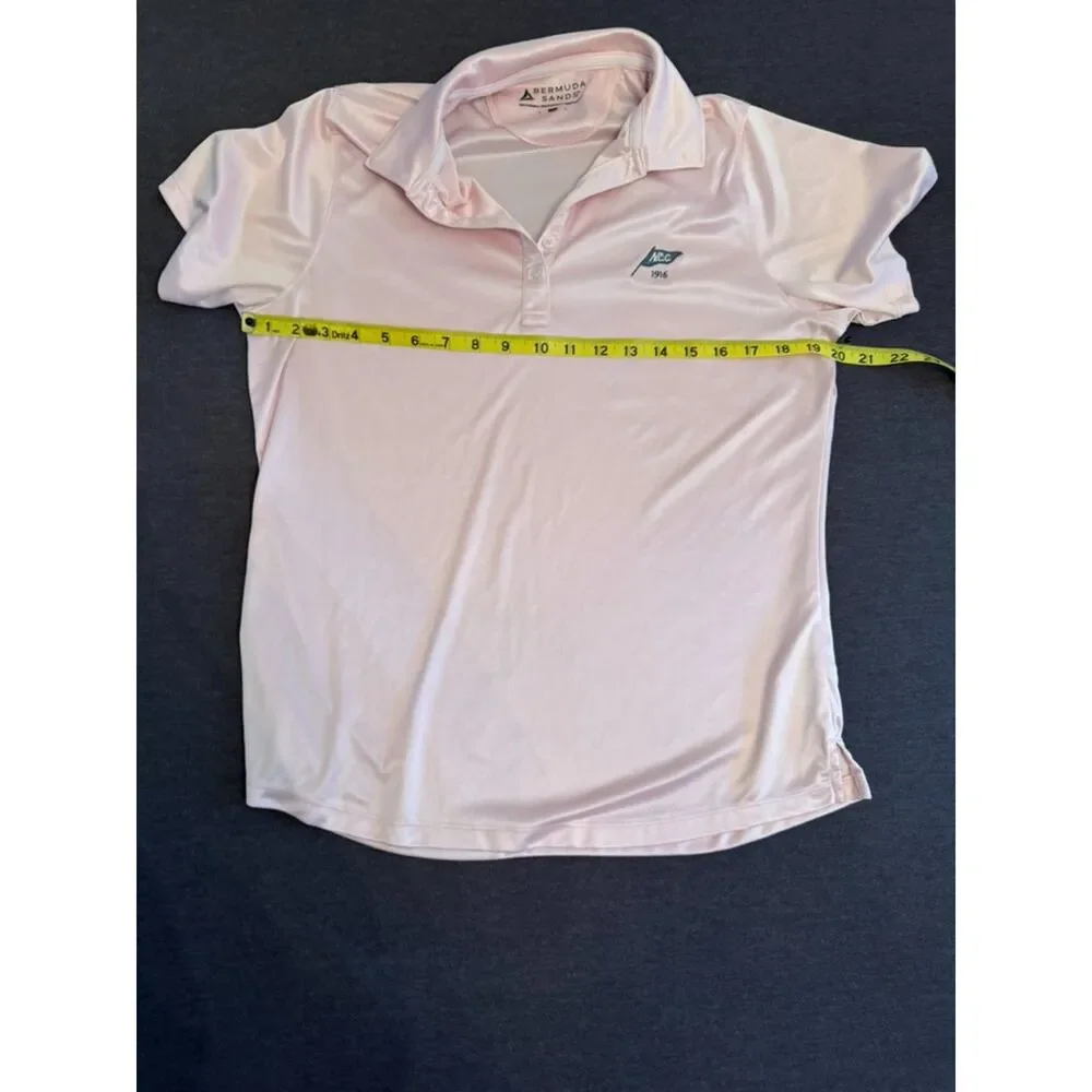 Bermuda Sands Pink Golf Polo Shirt Women's Large NCC 1916 Performance